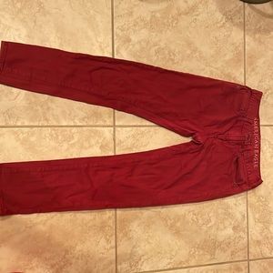 American Eagle Red Denim Jeans